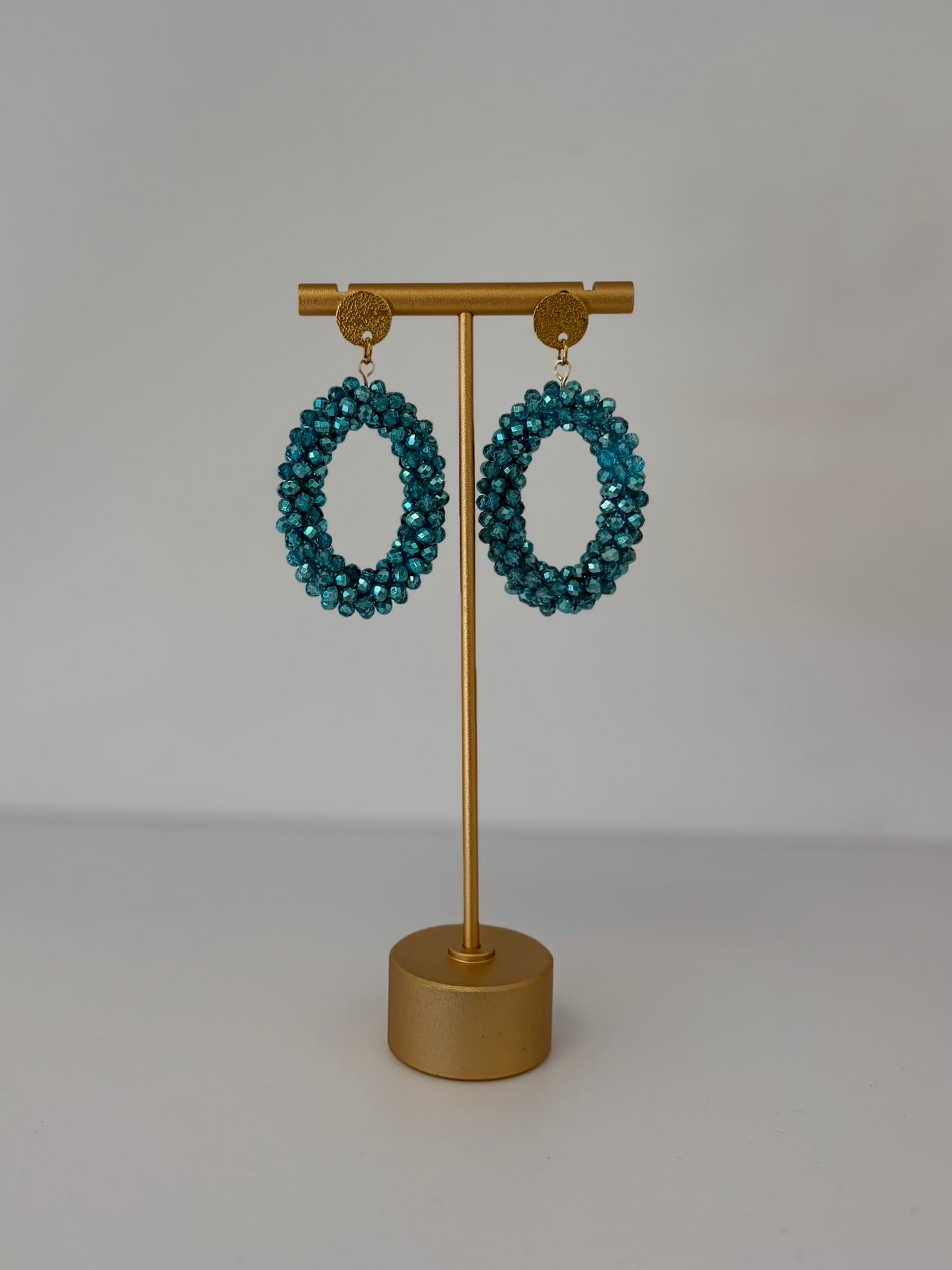 Boucles d'oreilles ANNA bleu turquoise