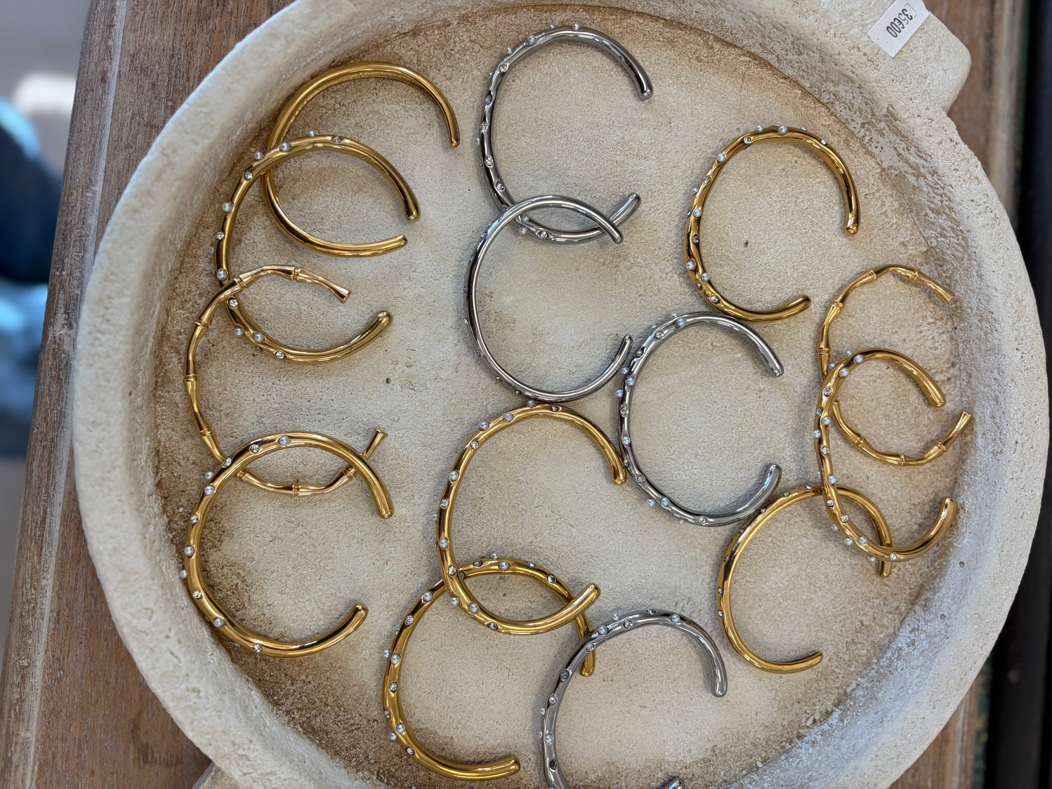 Jonc Acier Inox strass