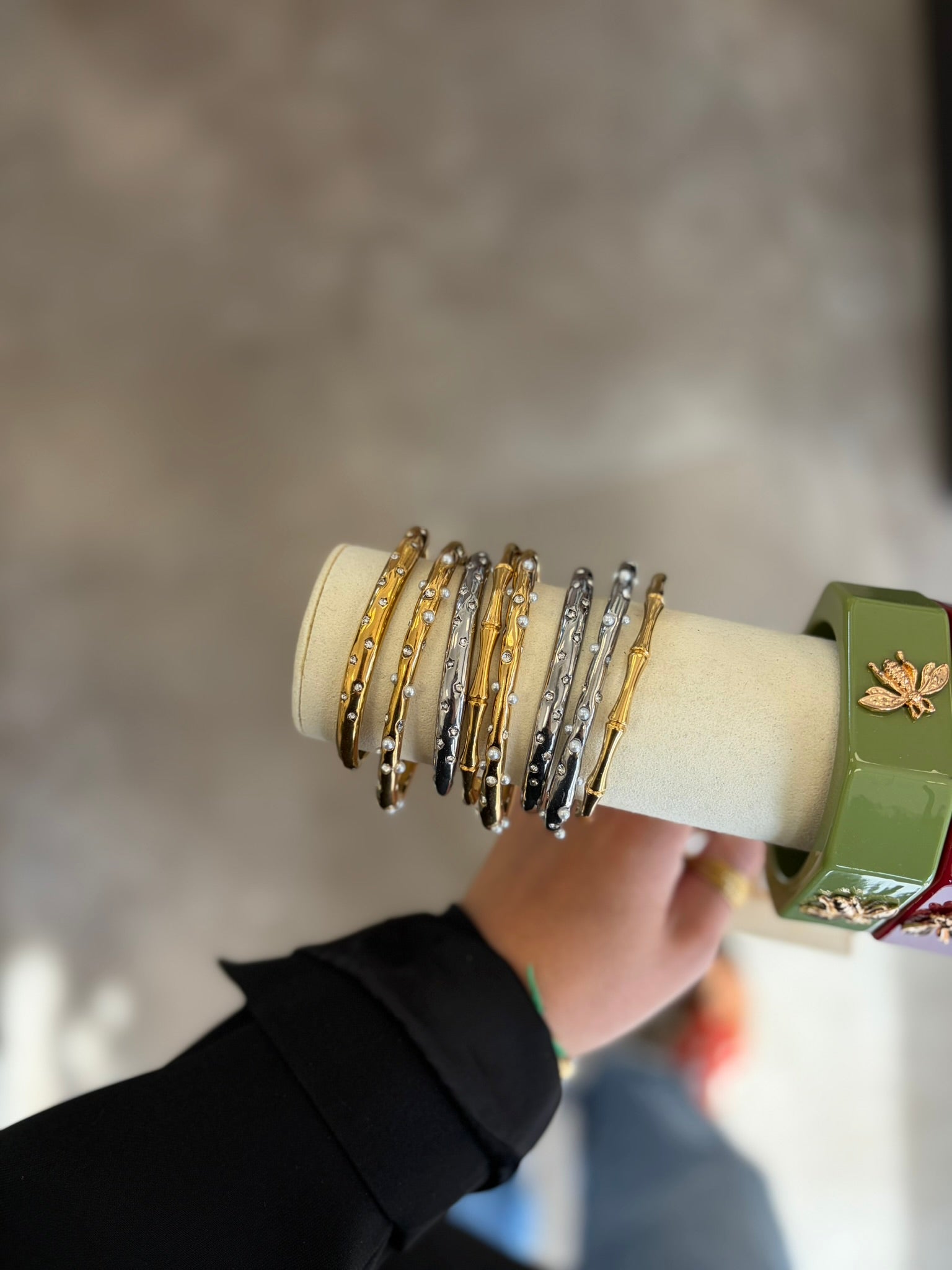 Jonc Acier Inox strass